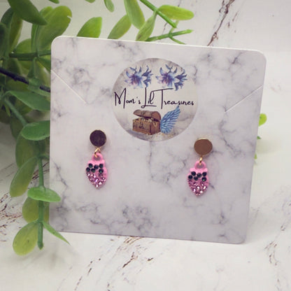 Pink Strawberry Rhinestone Accents Doll Earring DANGLE ONLY • 18” Fashion Doll Jewelry