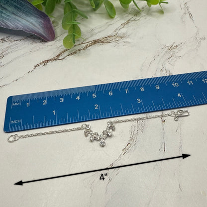 Clear Rhinestone Glamour Silver Doll Necklace • 16 Inch Fashion Doll Jewelry