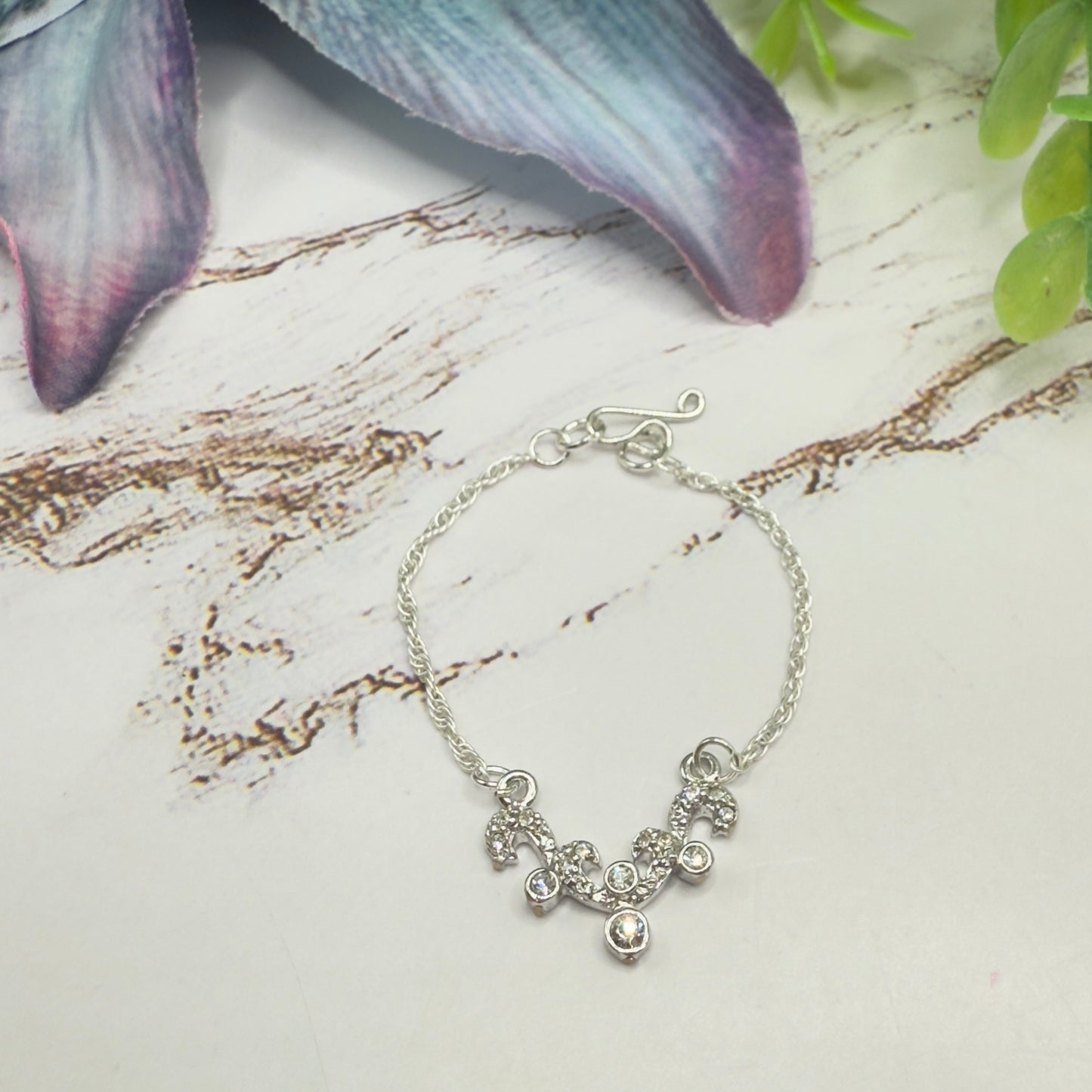 Clear Rhinestone Glamour Silver Doll Necklace • 16 Inch Fashion Doll Jewelry