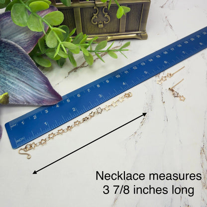 Open Work Gold Star Chain Doll Necklace & Earrings Set for 16 Inch Fashion Doll
