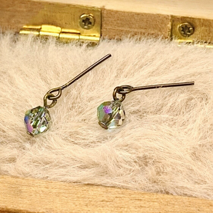 Gray AB Glass Crystal Drop Dangle Doll Earrings · 14 Inch Fashion Doll Jewelry