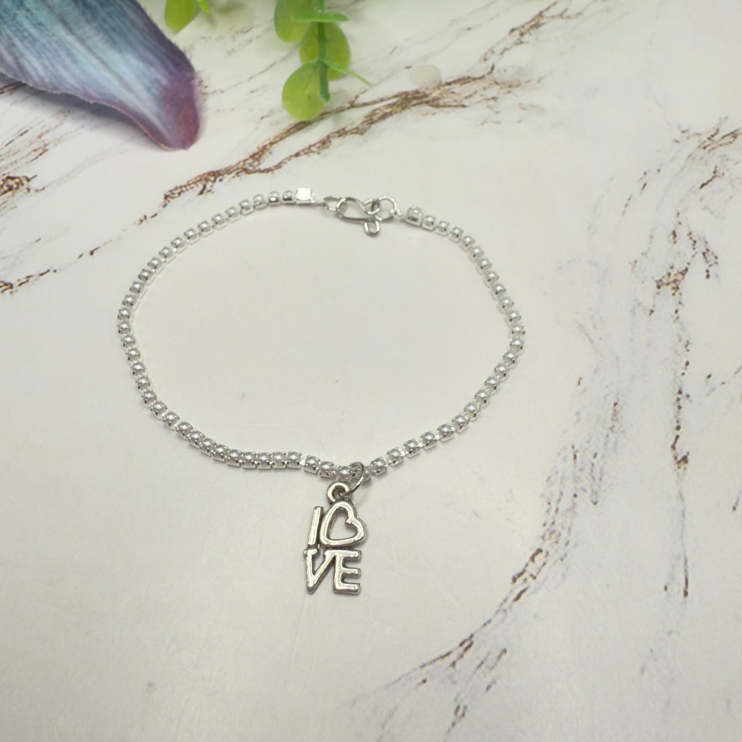 Silver Love Charm Pearl Cup Chain Doll Necklace • 18 Inch Fashion Doll Jewelry