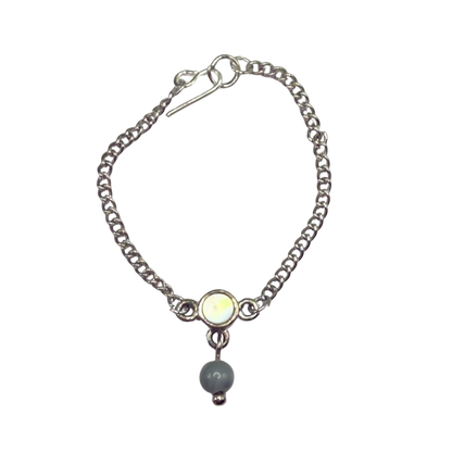 Gray Drop MOP Look Doll Necklace • 14 Inch Fashion Doll Jewelry