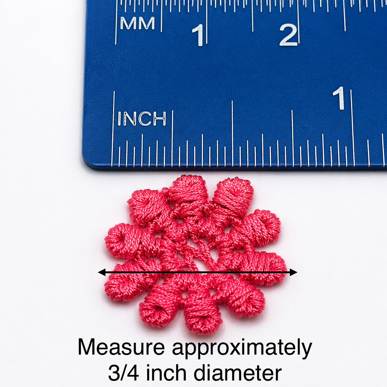 Set Of Six Pink Crochet Fabric Doilies Doily • Dollhouse Miniature Decor