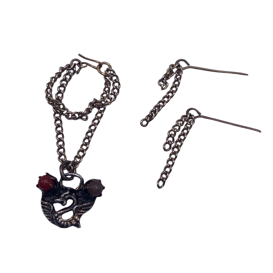 Dragon Charm Doll Necklace Earring Set for 10-12” Trend Fashion Doll Jewelry 1:6