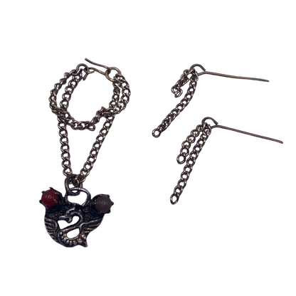 Dragon Charm Doll Necklace Earring Set for 10-12” Trend Fashion Doll Jewelry 1:6