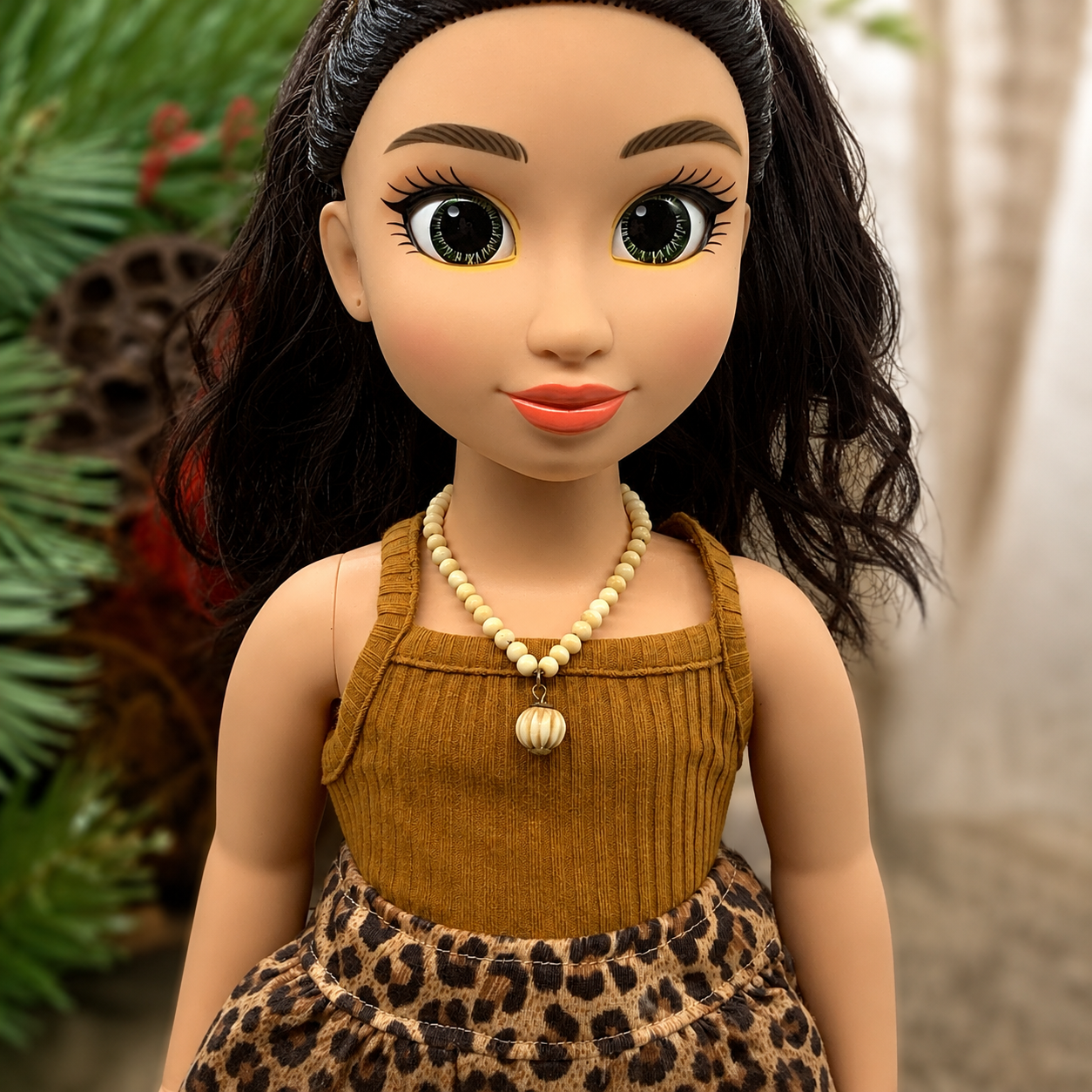 Off White Cream Color Beaded Pendant Doll Necklace •18 Inch Fashion Doll Jewelry