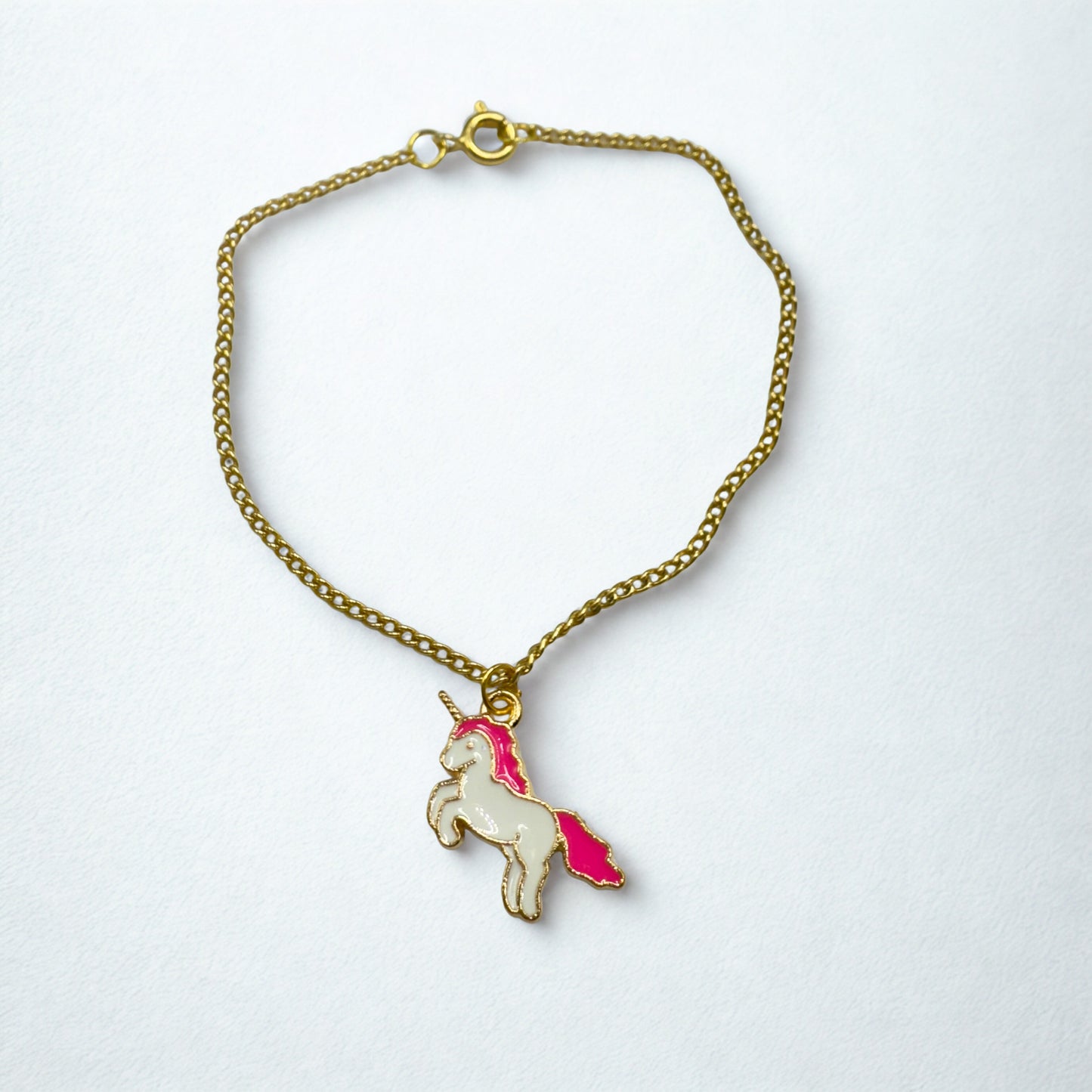 Unicorn Charm Gold Chain Doll Necklace • 18 Inch Fashion Doll Jewelry