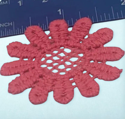 Set Of Three Pink Crochet Fabric Doilies Doily Tablecloth • Dollhouse Miniature