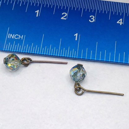 Gray AB Glass Crystal Drop Dangle Doll Earrings · 14 Inch Fashion Doll Jewelry