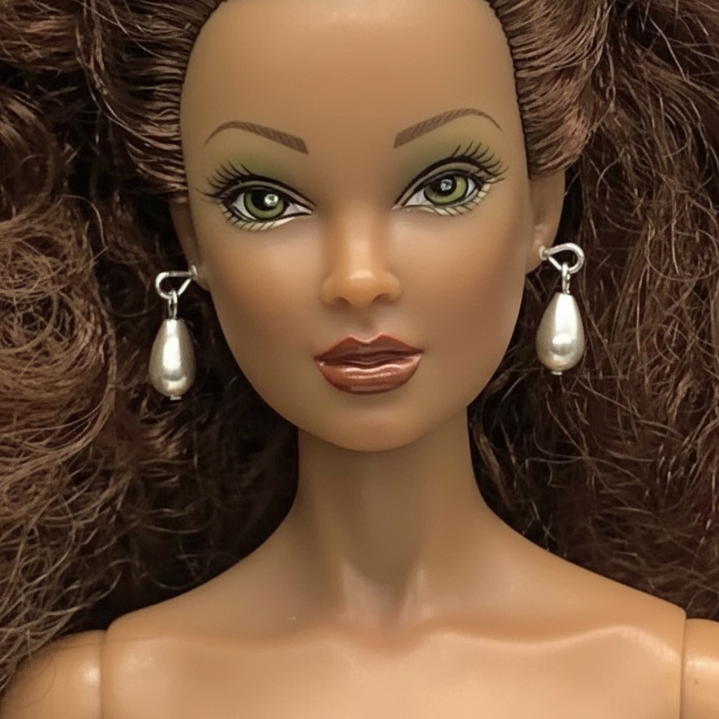 Silver Teardrop Dangle Doll Earrings • 16 Inch Fashion Doll Jewelry
