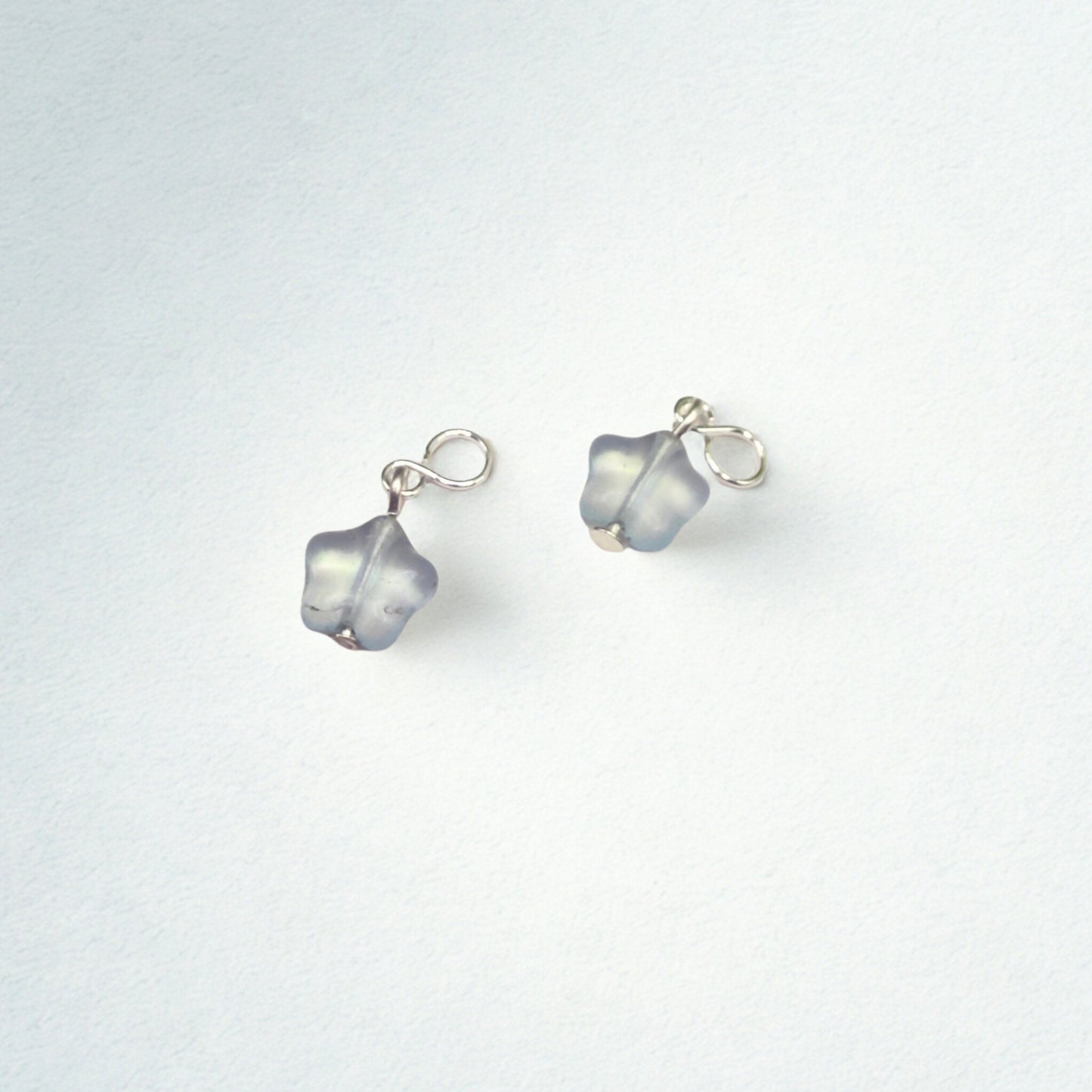 Light Blue Pearly Star Doll Earring DANGLE ONLY • 18” Fashion Doll Jewelry