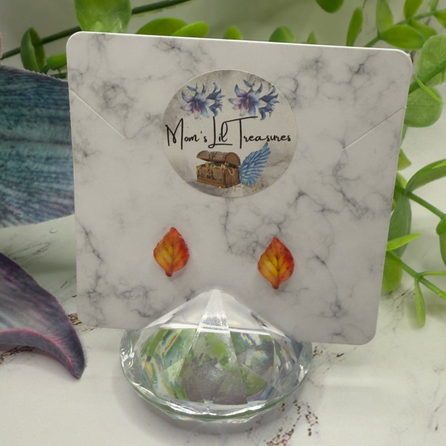 Fall Autumn Leaves Leaf Post Doll Earrings  • 18 Inch Fashion Doll Jewelry