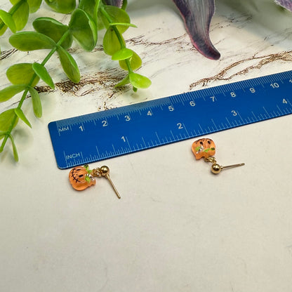 Halloween Pumpkin Necklace and Earrings Set | for 18 Inch Fashion Doll