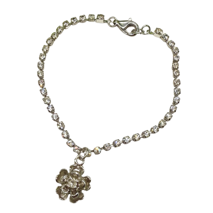 Clear Rhinestone Flower Pendant Doll Necklace • 18” Fashion Doll Jewelry