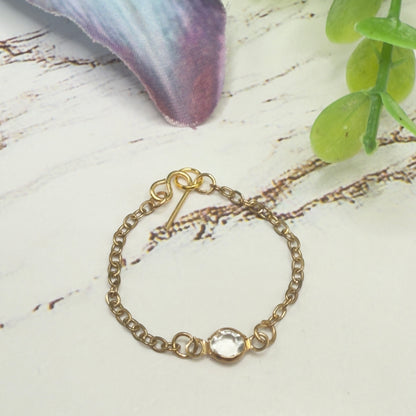 Round Clear Crystal Gold Chain Doll Necklace • 16 Inch Fashion Doll Jewelry