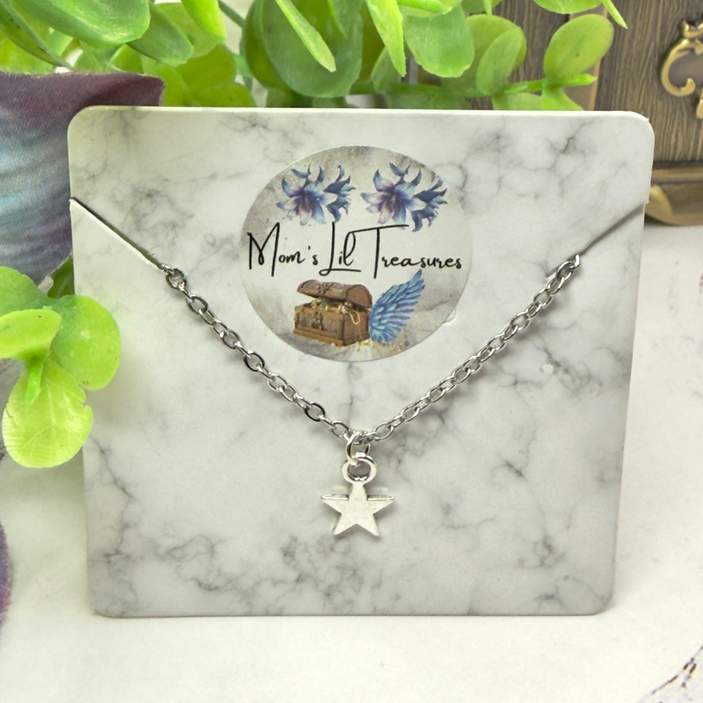 Silver Star Charm Doll Necklace for 14 Inch Fashion Dolls
