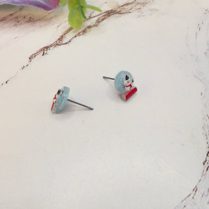 Christmas Snow Globe Post Doll Earrings• 18 Inch Fashion Doll Jewelry