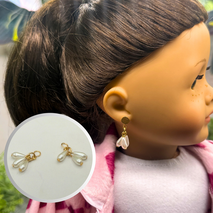 Teardrop Pearl Drop Doll Earring DANGLE ONLY • 18 Inch Fashion Doll Jewelry