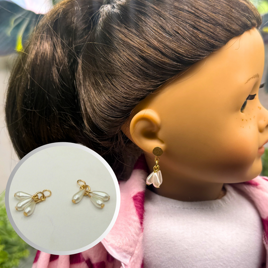 Teardrop Pearl Drop Doll Earring DANGLE ONLY • 18 Inch Fashion Doll Jewelry