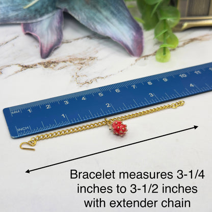 Strawberry Enamel Design Charm Doll Necklace - Bracelet & Earrings Set • 18 Inch Fashion Doll Jewelry