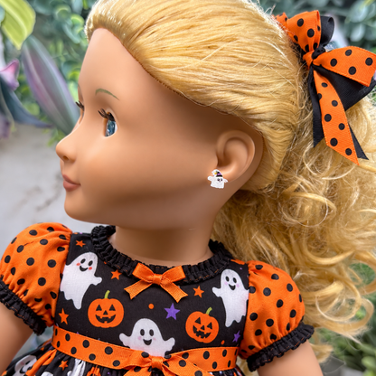 Ghost Halloween Post Doll Earrings | for 18 Inch Fashion Dolls