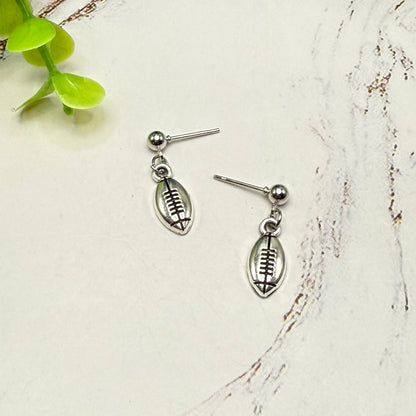 Silver Football Sports Charm Doll Earrings | for 18 Inch Fashion Doll