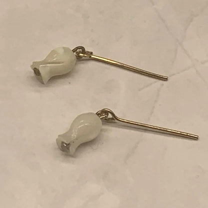 Pearly Tulip Shaped Dangle Doll Earrings • 18 Inch Fashion Doll Jewelry