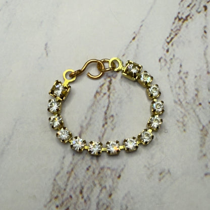 Clear Rhinestone Gold Tone Doll  Necklace • 10-12” 1:6 Fashion Doll Jewelry