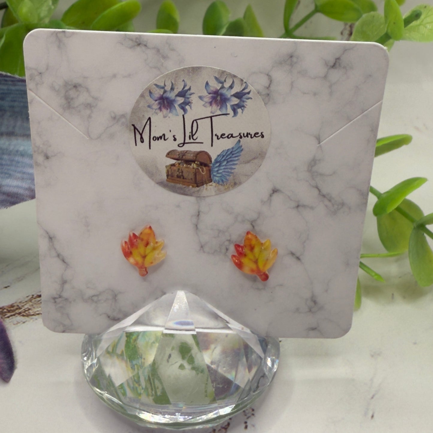 Fall Autumn Leaves Leaf Post Doll Earrings  • 18 Inch Fashion Doll Jewelry