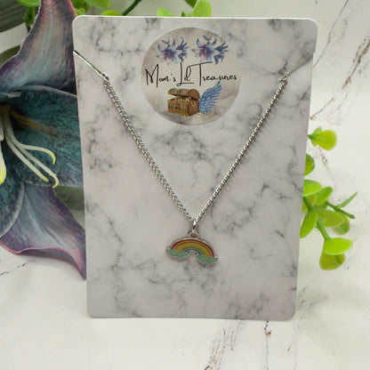 Rainbow Charm Doll Necklace • 18 Inch Fashion Doll Jewelry