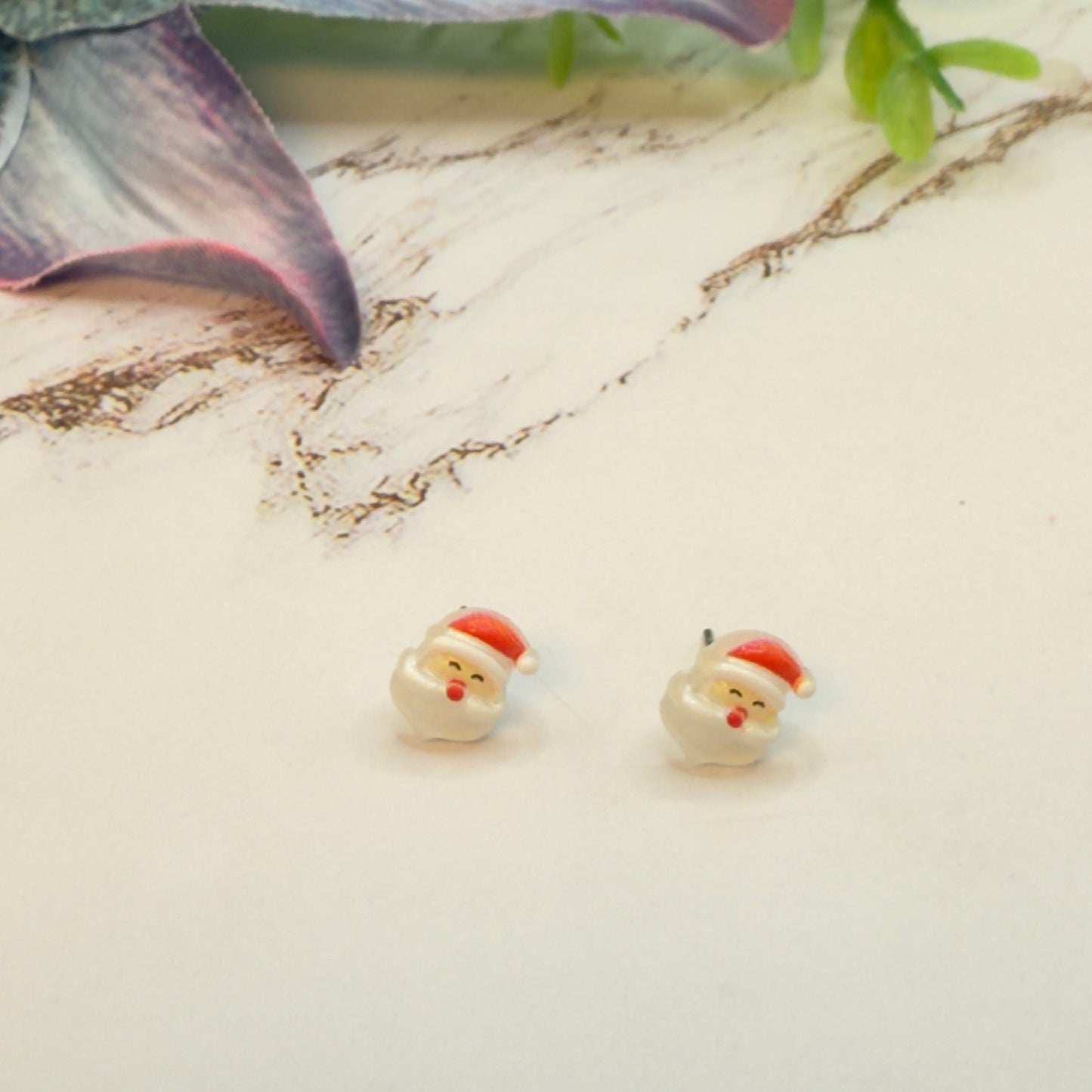 Santa Claus Christmas Post Doll Earrings • 18 Inch Fashion Doll Jewelry