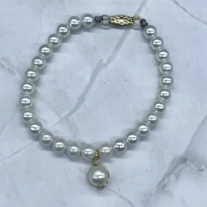 Pearl Strand Doll Necklace W/ Pendant • 18 Inch Fashion Doll Jewelry