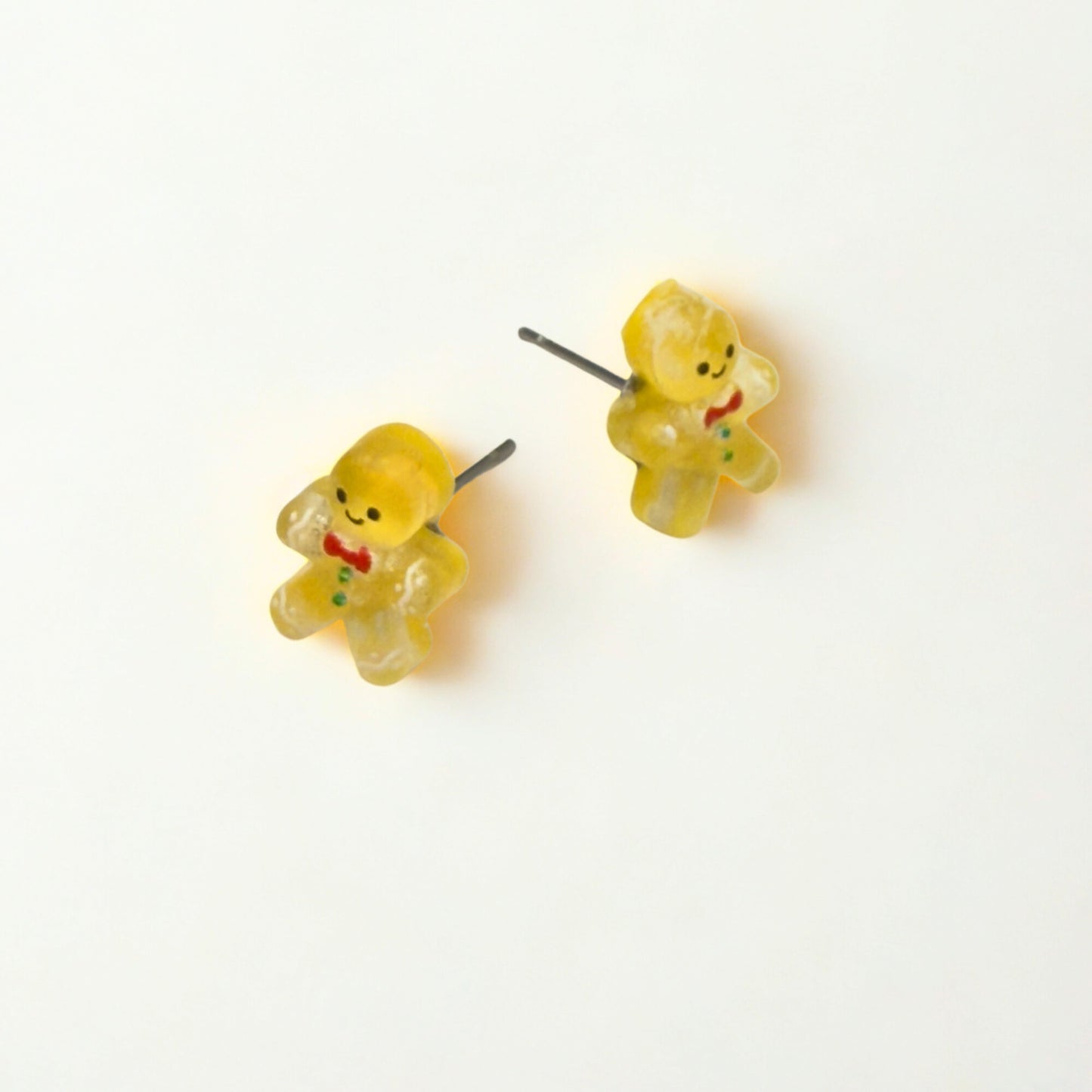 Gingerbread Man Christmas Post Doll Earrings • 18 Inch Fashion Doll Jewelry
