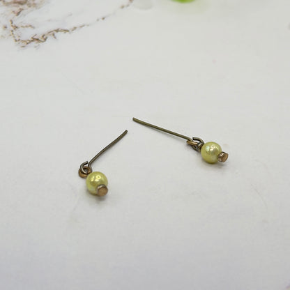 Yellow Iridescent Pearl Doll Earrings • 16 Inch Fashion Doll Jewelry