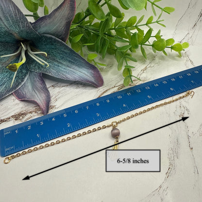 Mauve Purple Gold Fan Filigree Pendant Doll Necklace • 18 Inch Fashion Doll Jewelry