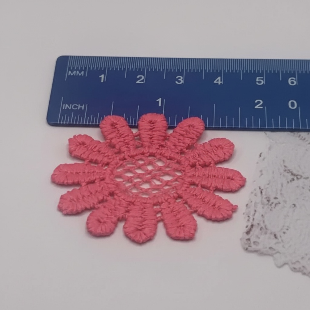 Set Of Two Pink Crochet Fabric Doilies Doily Tablecloth • Dollhouse Decor Miniature