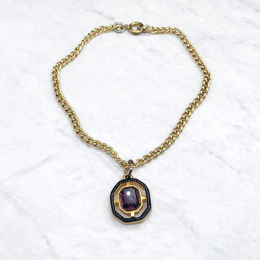 Purple Rhinestone Pendant Doll Necklace • 18 Inch Fashion Doll Jewelry