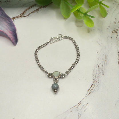 Gray Drop MOP Look Doll Necklace • 14 Inch Fashion Doll Jewelry