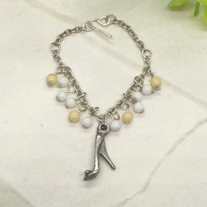 High Heel Pump Pendant Beaded Dangle Doll Necklace • 16 Inch Fashion Doll Jewelry