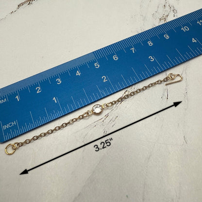 Round Clear Crystal Gold Chain Doll Necklace • 16 Inch Fashion Doll Jewelry