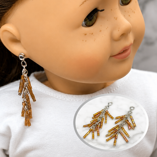 Yellow Amber Multi Dangle Doll Earrings DANGLE ONLY fits 18” American Girl Doll