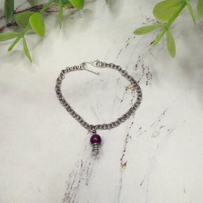 Red Drop Silver Spiral Pendant Doll Necklace • 16 Inch Fashion Doll Jewelry