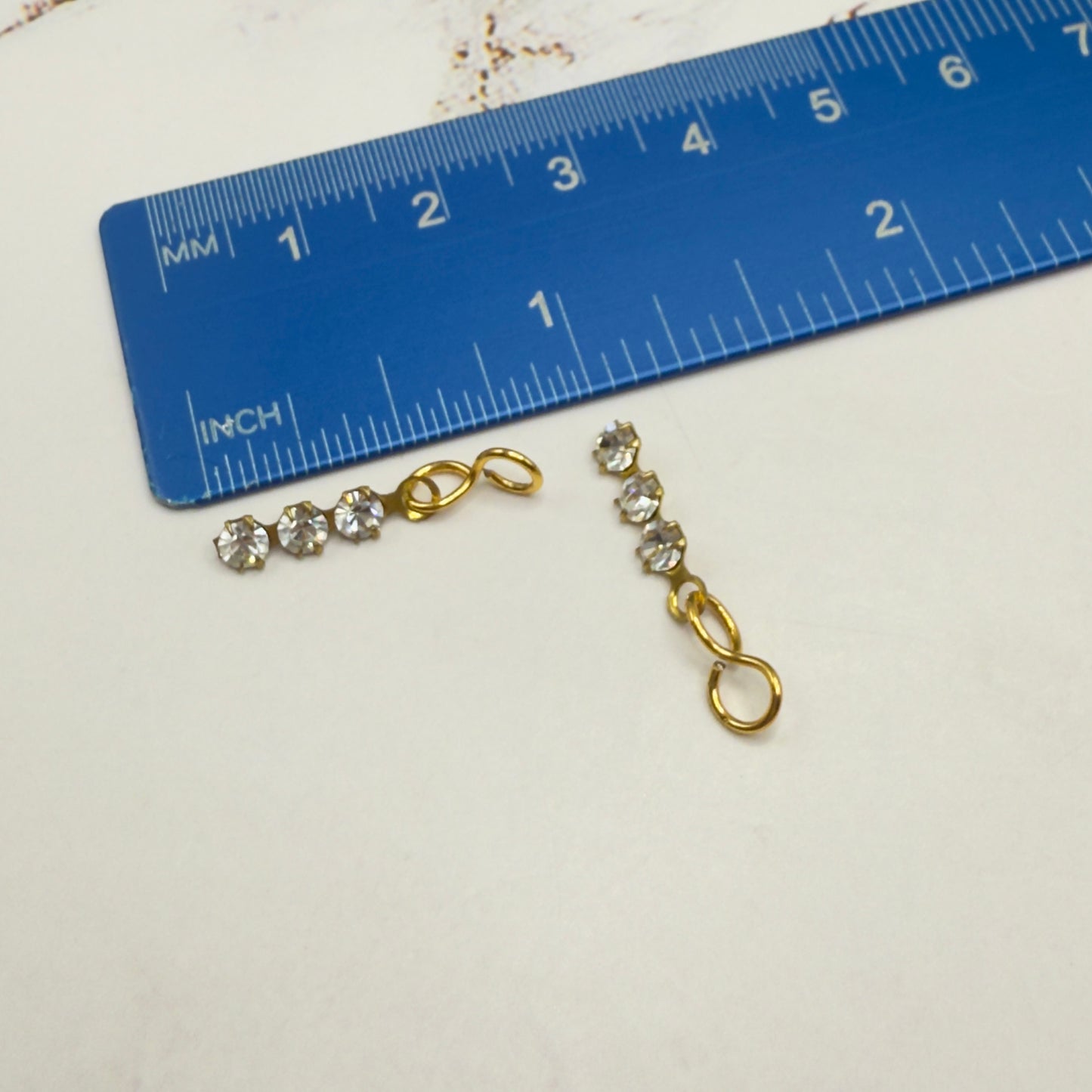 Clear Rhinestone Dangle Doll Earrings -  DANGLE ONLY • 18” Fashion Doll Jewelry