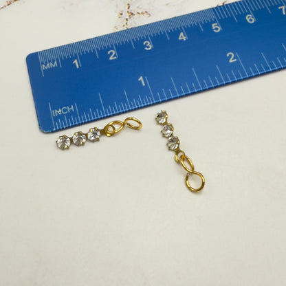 Clear Rhinestone Dangle Doll Earrings -  DANGLE ONLY • 18” Fashion Doll Jewelry