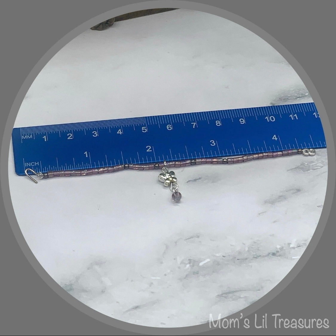 Purple Glass Bead Butterfly Doll Necklace •16 Inch Fashion Doll Jewelry