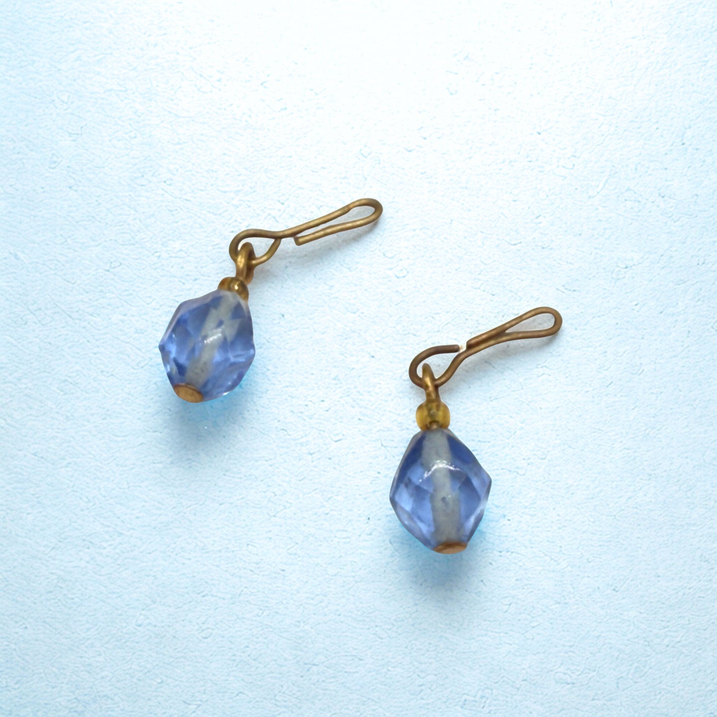 Blue Crystal Dangle  Doll Earrings • 10-12 Inch Fashion Doll Jewelry 1:6