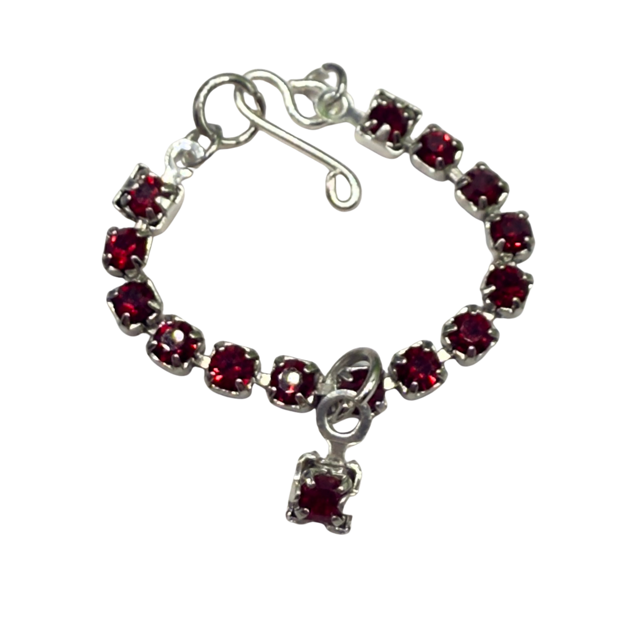 Ruby Red Rhinestone Doll Necklace • 10-12” 1:6 Fashion Doll Jewelry