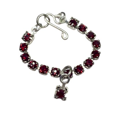 Ruby Red Rhinestone Doll Necklace • 10-12” 1:6 Fashion Doll Jewelry