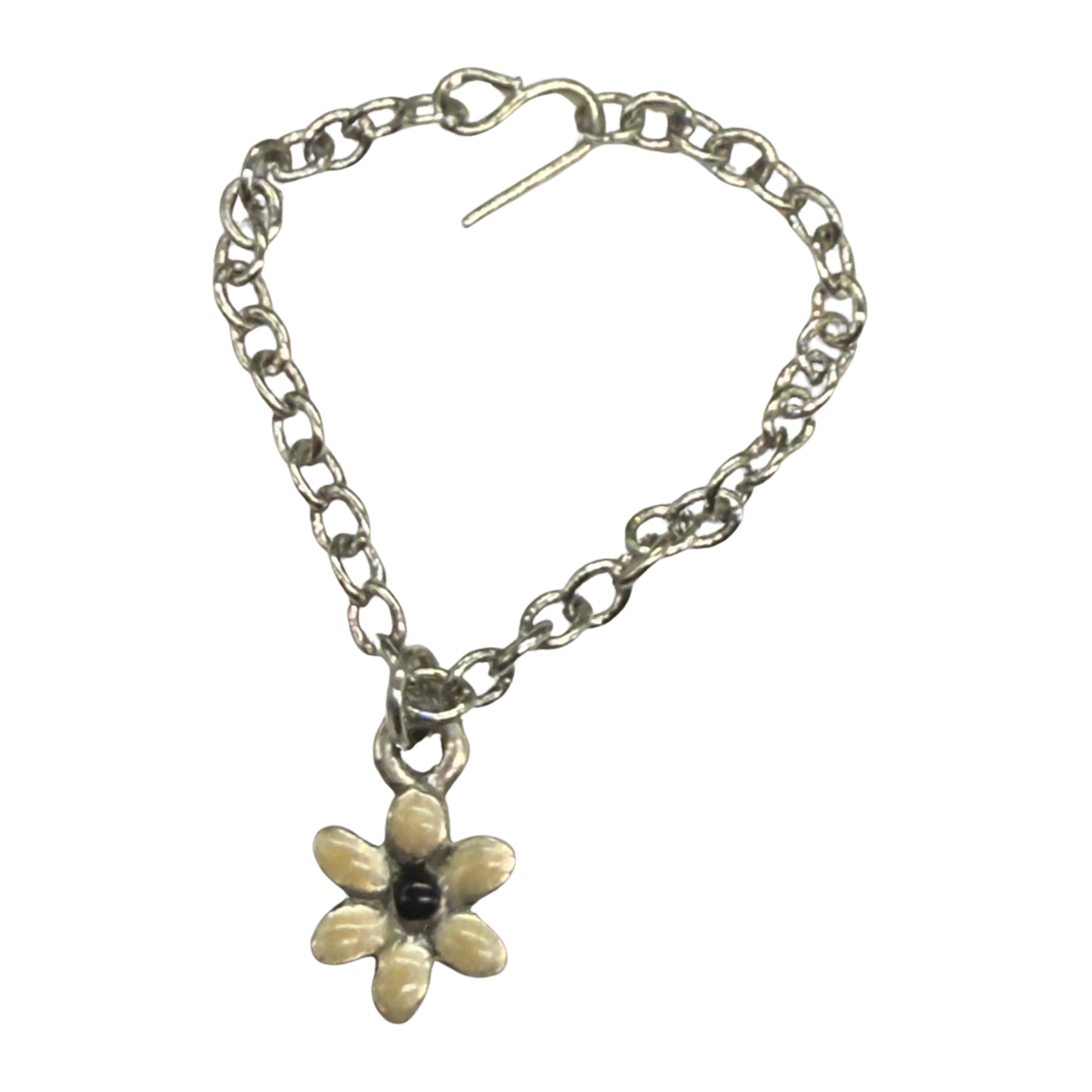 Flower Pendant Silver Chain Doll Necklace • 16 Inch Fashion Doll Jewelry